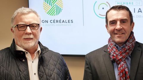 Didier Lenoir, à gauche, le nouveau président de Dijon céréales, et Christophe Richardot, le directeur général, ont tenu une conférence de presse en ligne pour faire un bilan après leur AG.